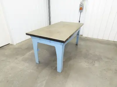 Vintage Precision Steel Welding Layout Table 72x36" Cast Iron 1-11/16" Thick Top