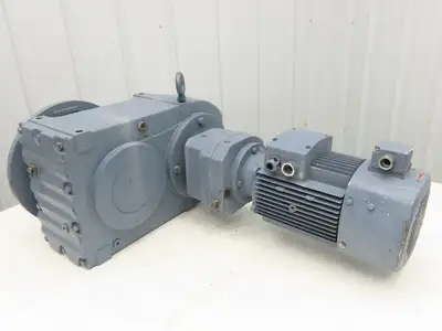 Guomao GFF87R57-YVP2.2-4P-452-M6 Gear Motor 452:1 Ratio 4rpm 2.2kw 480V 3PH