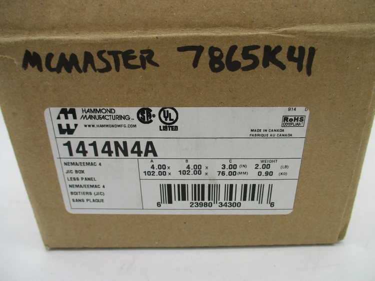 New | in-Stock Hammond 1414N4A Electrical Boxes Arizona US | ASSET CONVERSION SPECIALISTS, INC. #313209