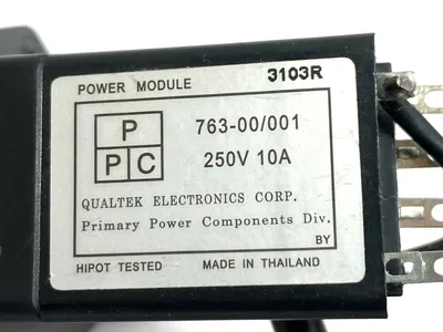 763-00/001 | Qualtek  Power Entry Module 10A 250V - Used