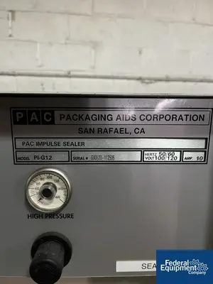 USED PAC Machinery PAC 12" Impulse Sealer, Model PI-G12.