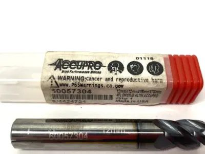 New | in-Stock ACCUPRO SQUARE END MILL: 12.00 MM DIA, 16.00 MM LOC, 4 FLUTE, SOLID CARB End Mills Michigan US | Maverick Industrial Sales #1090264
