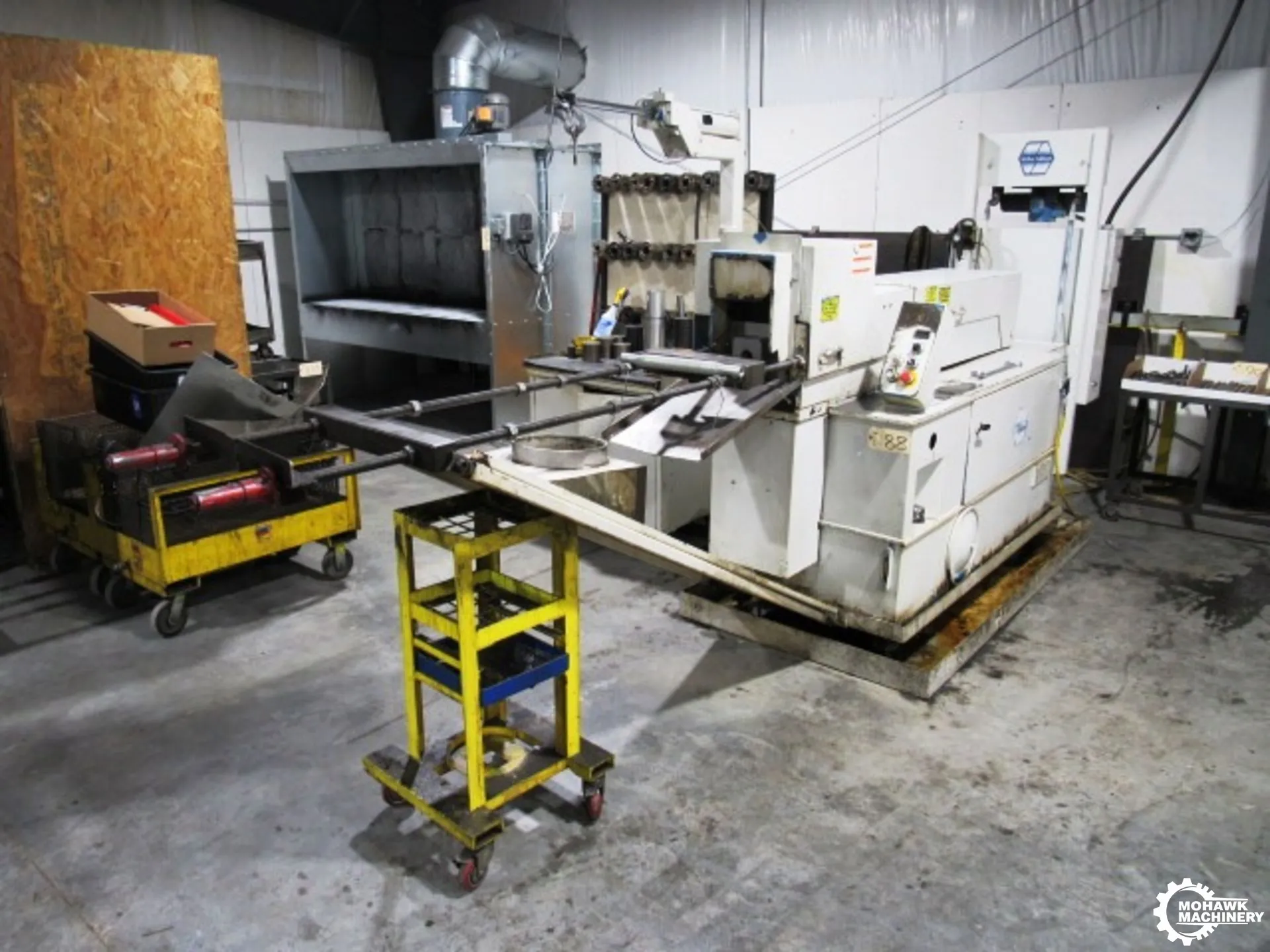 6" ADDISON MCKEE "FM-150RF FORMASTER" HYDRAULIC TUBE END FORMER w/6’ FEED SYSTEM - PNEUMATIC TOOL LIFT - TOOLING