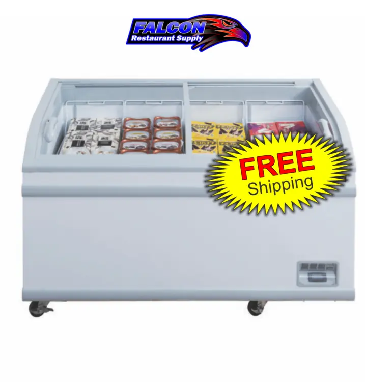 New | in-Stock Dukers New Dukers WD-500Y Commercial Chest Freezer in White 56" Display Freezers Illinois US | Falcon Restaurant Supply #1376285