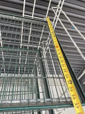 VINYL PROTECTED WIRE CART WITH INSULATED SHELVING ON WHEELS