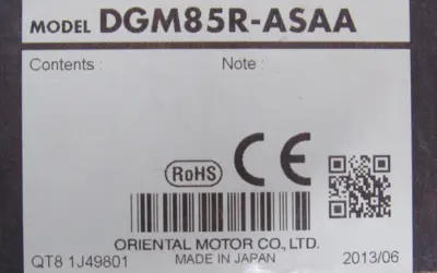 NEW ORIENTAL MOTOR DGM85R-ASAA ROTARY ACTUATOR DGM85RASAA