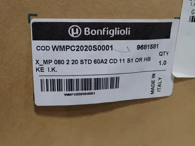 New | in-Stock BONFIGLIOLI MP080220STD60A2CD Motors (misc) Ohio US | HGR 24 #734985