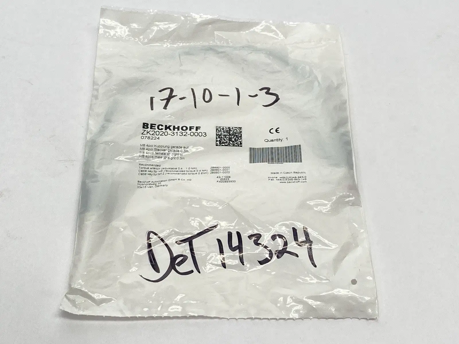 NEW BECKHOFF ZK2020-3132-0003
