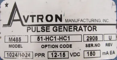 USED AVTRON M485-51-HC1-HC1 PULSE GENERATOR M485-1024-51-HC1 M48551HC1HC1