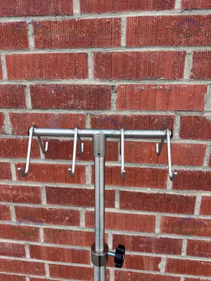 USED CENTICARE CORP C-IV-1000D-8  8 HOOK IV POLE,  SUPPORT UP TO 200 LBS