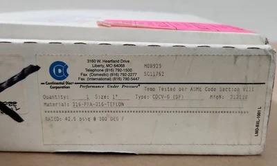 NEW Continental Disc Corporation 313110