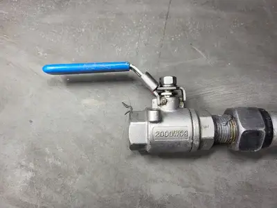 Plug Grout with 1/2" 2000WOG Stainless Steel Ball Valve