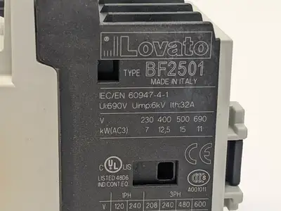 Used Lovato BF2501D PLC Contactors Michigan US | Maverick Industrial Sales #1397692