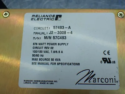 Used RELIANCE ELECTRIC 57493A Power Supplies Ohio US | HGR 24 #1129975