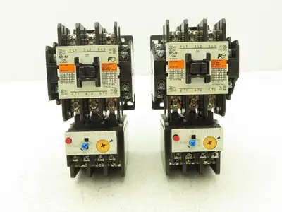 Fuji SC-N1 SC25BAA Motor Starter Contactor 25Hp 600V & Overload 18-26A Lot of 2