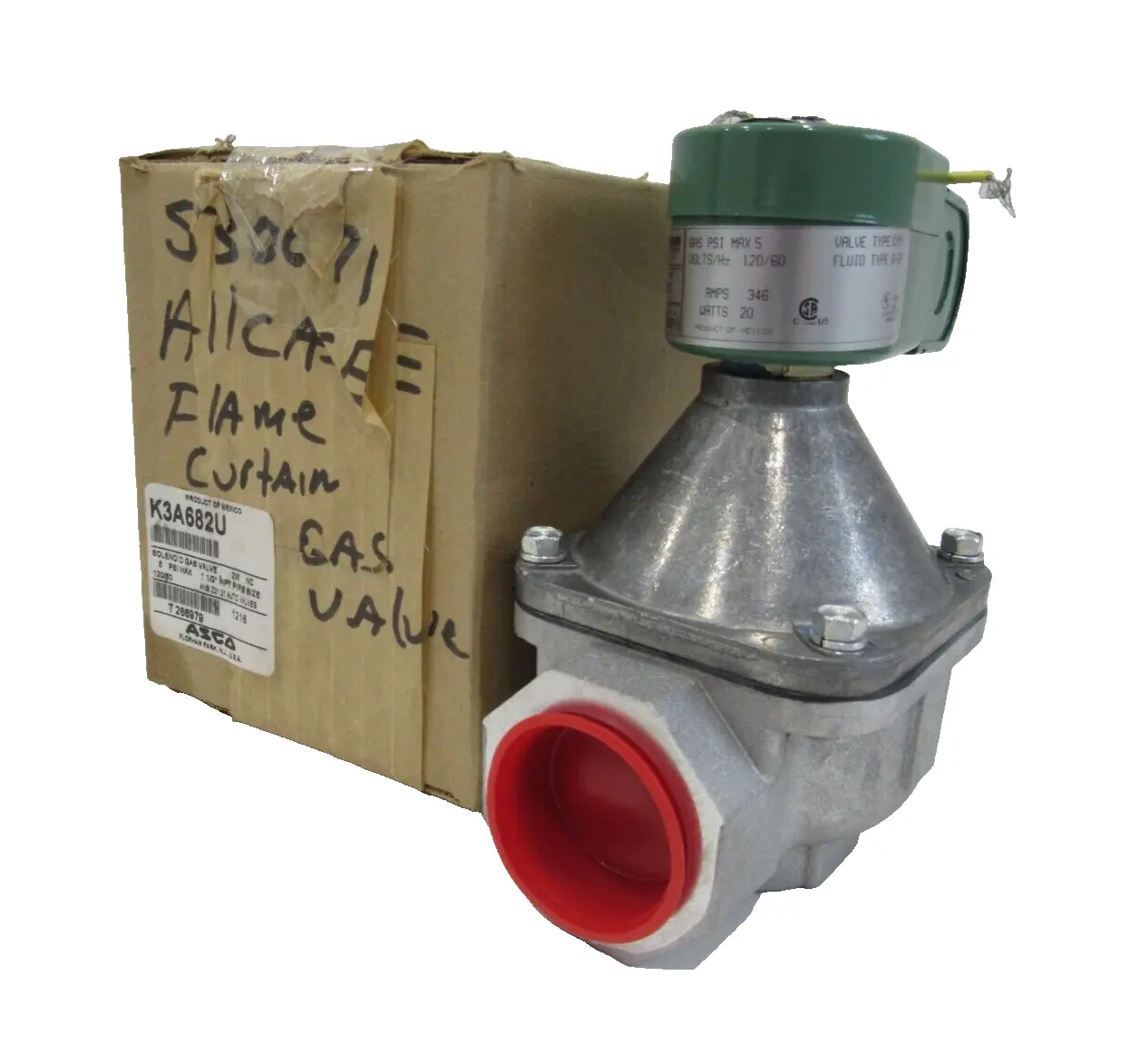 NEW ASCO K3A682U SOLENOID GAS VALVE 120/60