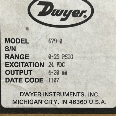 USED Dwyer 679-0