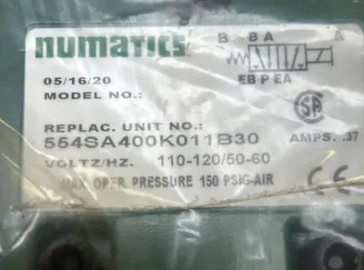 New | in-Stock NUMATICS 554SA400K011B30 Solenoid Valves | Surplus Asset Holdings #1204233