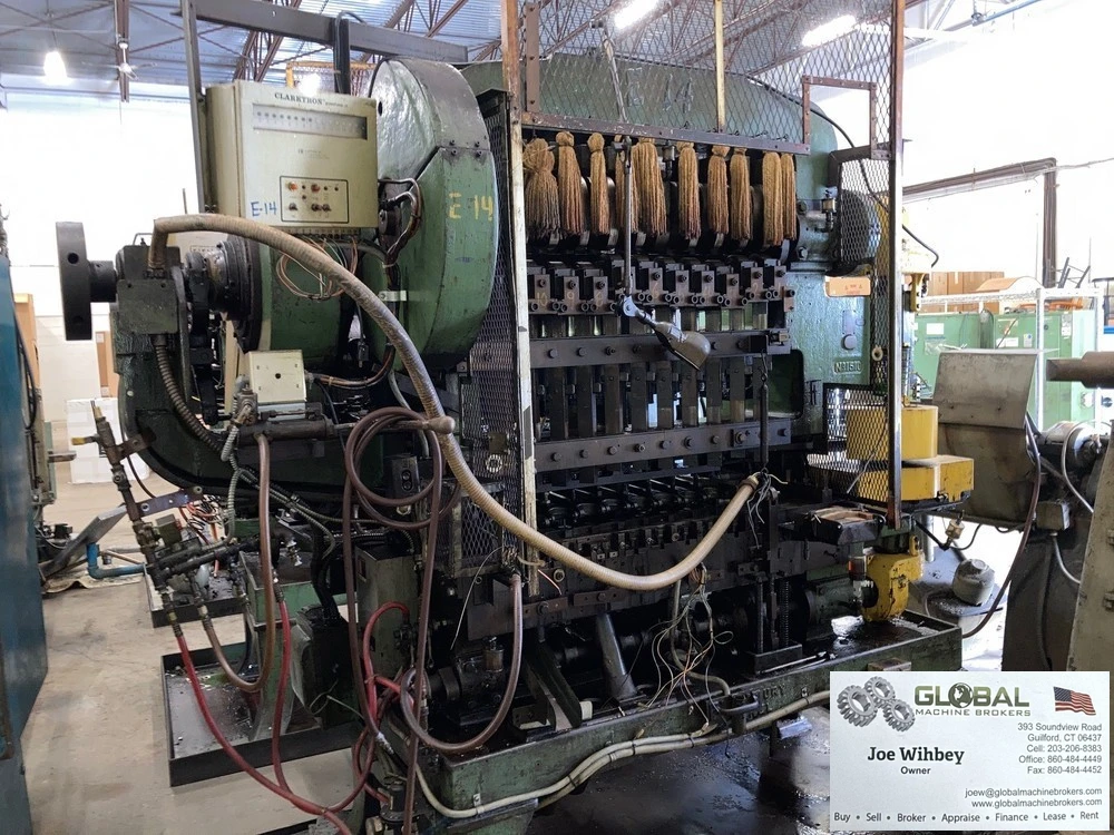Waterbury Farrel Model 1510 Eyelet Press W/Stripper Forks & US Motors Drive Nice!