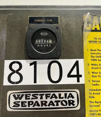 Westfalia OTB 2-00-066 oil purifier skid, 316SS.