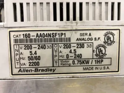 USED ALLEN-BRADLEY 160-AA04NSF1P1
