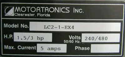 NEW MOTORTRONICS LC2-1-EX4 MOTOR CONTROLLER LC21EX4 1.5/3 HP 240/480V