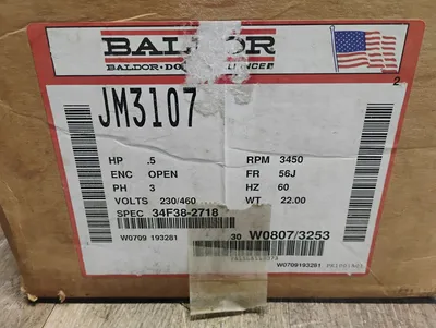 BALDOR RELIANCE JM3107 Motors | ESS Industrial Equipment Sales (4)