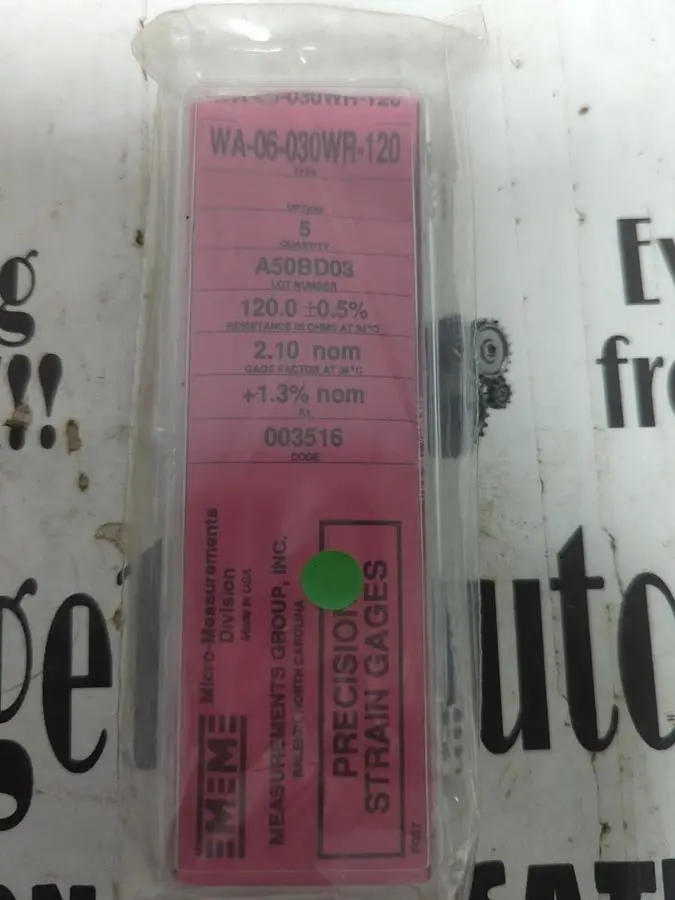 New | in-Stock MICRO-MEASUREMENTS WA-06-030WR-120 Transducers | Surplus Asset Holdings #1226623