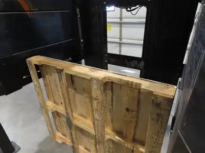 42"W x 48"L Pallet Feeder Dispenser for Robot Palletizer Conveyor 98"H