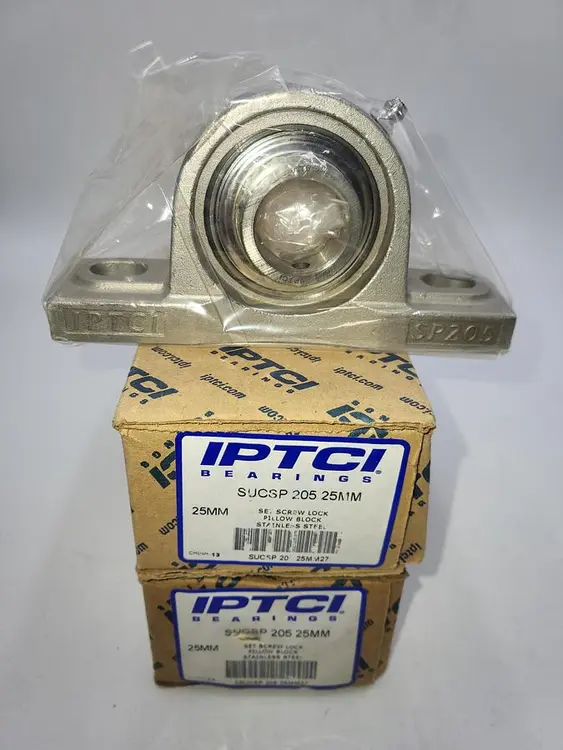 New | in-Stock IPTCI IPTCI STAINLESS BEARINGS SUCSP 205 25MM SET SCREW LOCK PILLOW BLOCK **NEW IN BOX** Bearings | ND Industrial Surplus #1216937
