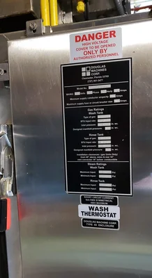 Washing and sanitizing System Douglas machines Model 1536-N-IRIP # 904954