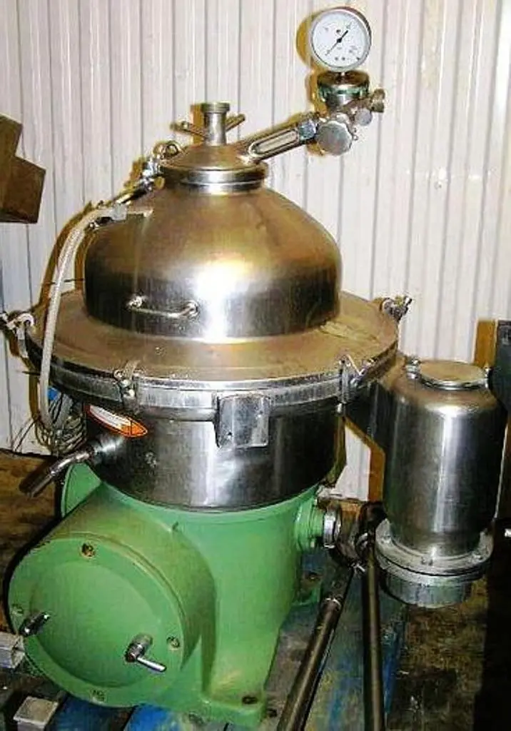 Westfalia SAMR 5036 wine/juice clarifier centrifuge, 316SS.