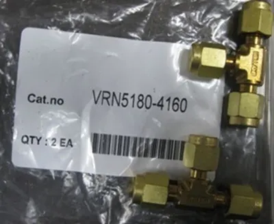 QTY. 2. AGILENT / HOLLAND TEE 1/8" BRASS UNION 2/P...