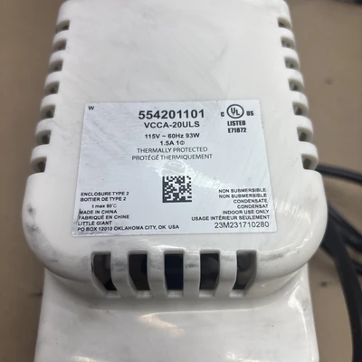 New | in-Stock Little Giant VCCA-20ULS Pumps Indiana US | J&J Industrial Supply #1487718