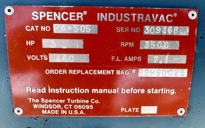 Used _UNKNOWN_ _UNKNOWN_ Vacuum Cleaners West Virginia US | Cooper Industries #1409505