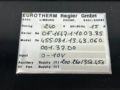 455.081.13.43.060 | Eurotherm  Thyristor Power Unit 240V 15A - Used