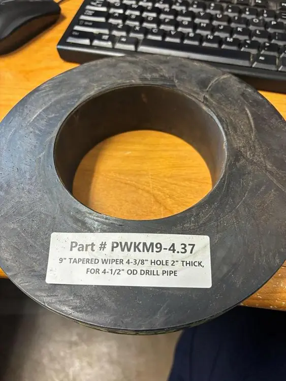 New | in-Stock AFTERMARKET DRILL PIPE WIPER, TAPERED, 9"OD X 4.37"ID, FOR USE WITH DIVERTER BOX Parts Pennsylvania US | East West Machinery & Drilling #1418136