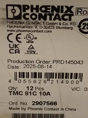 USED PHOENIX CONTACT MINIATURE CIRCUIT BREAKER 2907566