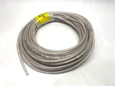 USED NYLOBRADE PVC TUBING 1/8" ID X .315" OD SHELFWARE CUT TO 50'