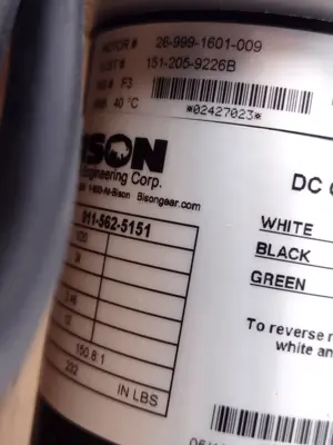 NEW BISON 562 SERIES GEARMOTOR