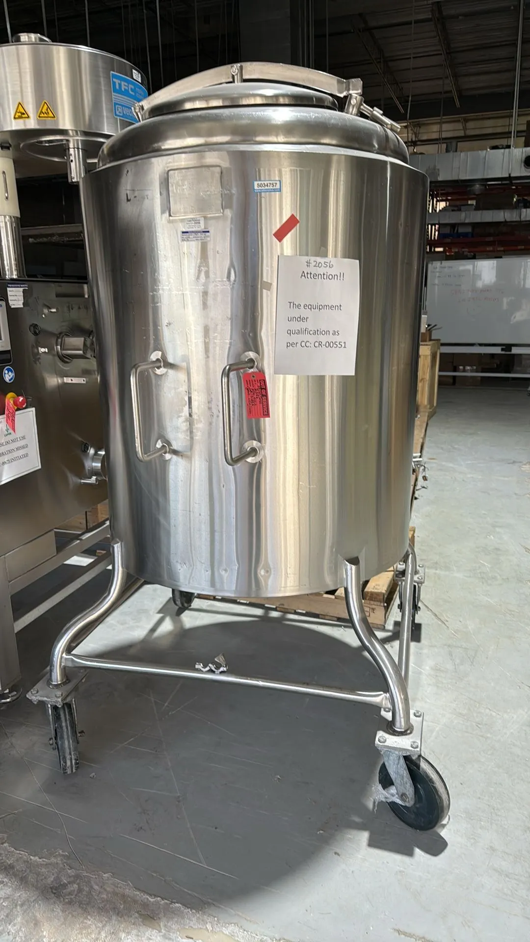 187 Gallon (750 Liter) Stainless Steel Jacketed Tank