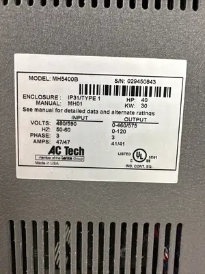 AC Tech Intelligent Drive MC Series 40HP 480/590V MH5400B (BIN-3.3.3)