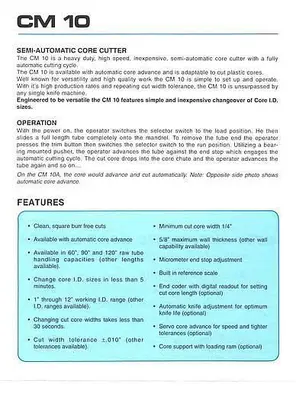 CORETECH CM-10 Extrusion Other, Core Cutters | Mark One Machinery (3)