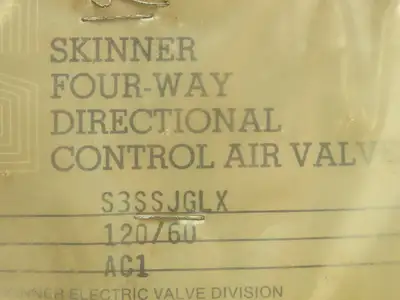 Skinner S3SSJGLX Pneumatic Directional Control Solenoid Valve 5/3 Pos 120V