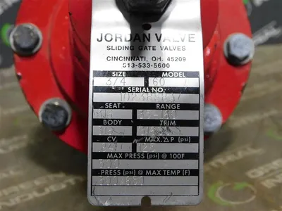 USED JORDAN VALVES 60
