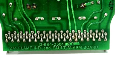 USED ALSTOM D-984-0581 FLAME & FAULT ALARM BOARD D9840581