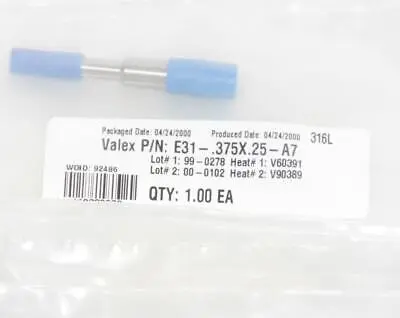 NEW Valex Advanced Microfinish Inc. B7-.375 E2-.25-CO E7-.25-CO E7R-.375X.25