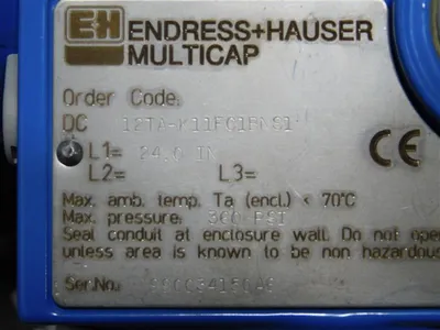 Endress+Hauser DC12TA-K11FC1BNS1 Multicap Capacitive Level Probe 24" New