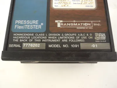 USED TRANSMATION 1091-01 PRESSURE FLEXI TESTER 109101