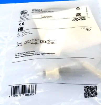 NEW IFM EFECTOR IEBC003BASKG/0,3M/US-IE5351 INDUCTIVE SENSOR IEBC003BASKG03MUS